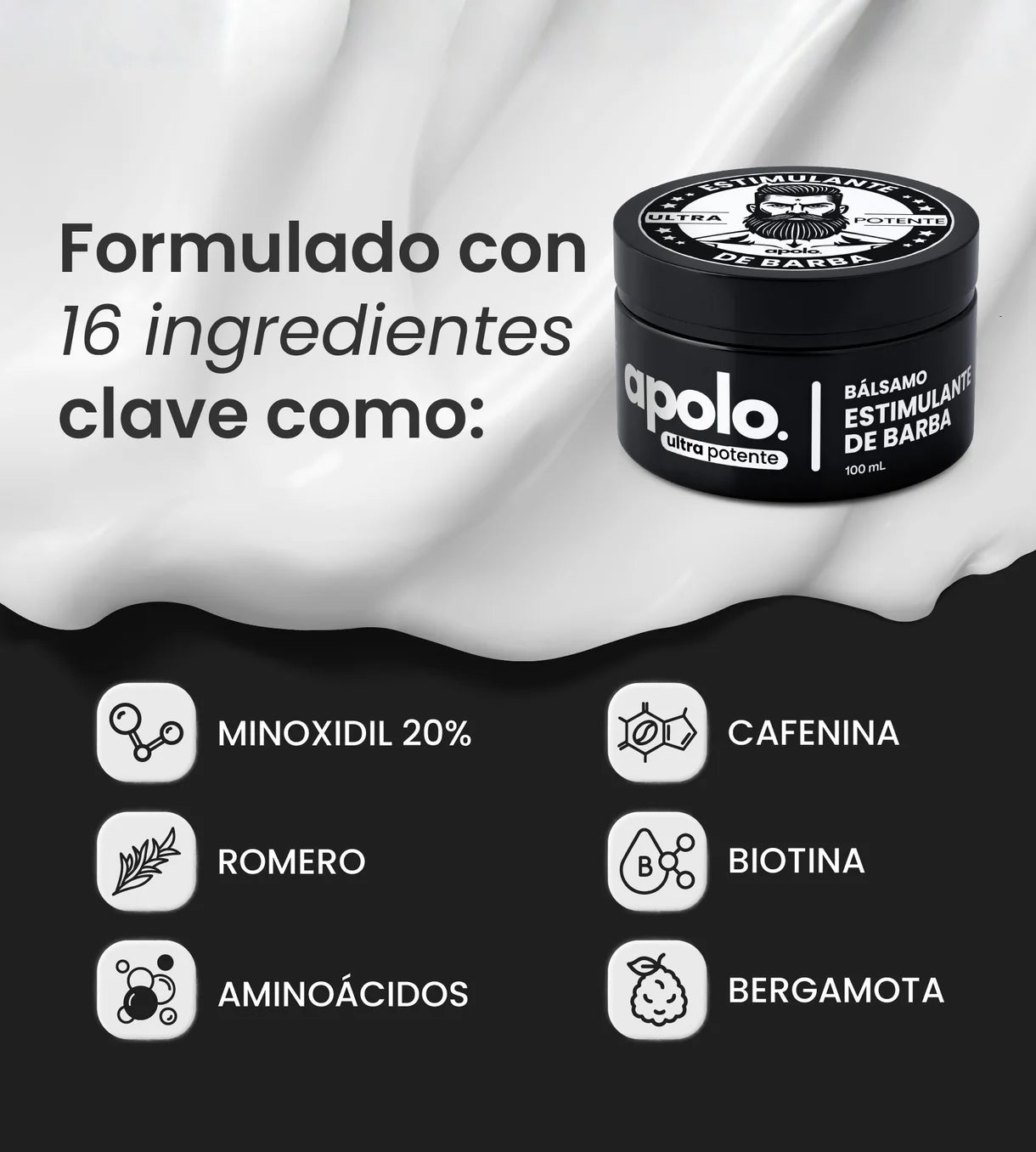 Bálsamo Estimulante de Barba Apolo