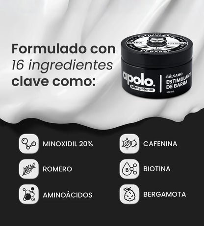 Bálsamo Estimulante de Barba Apolo