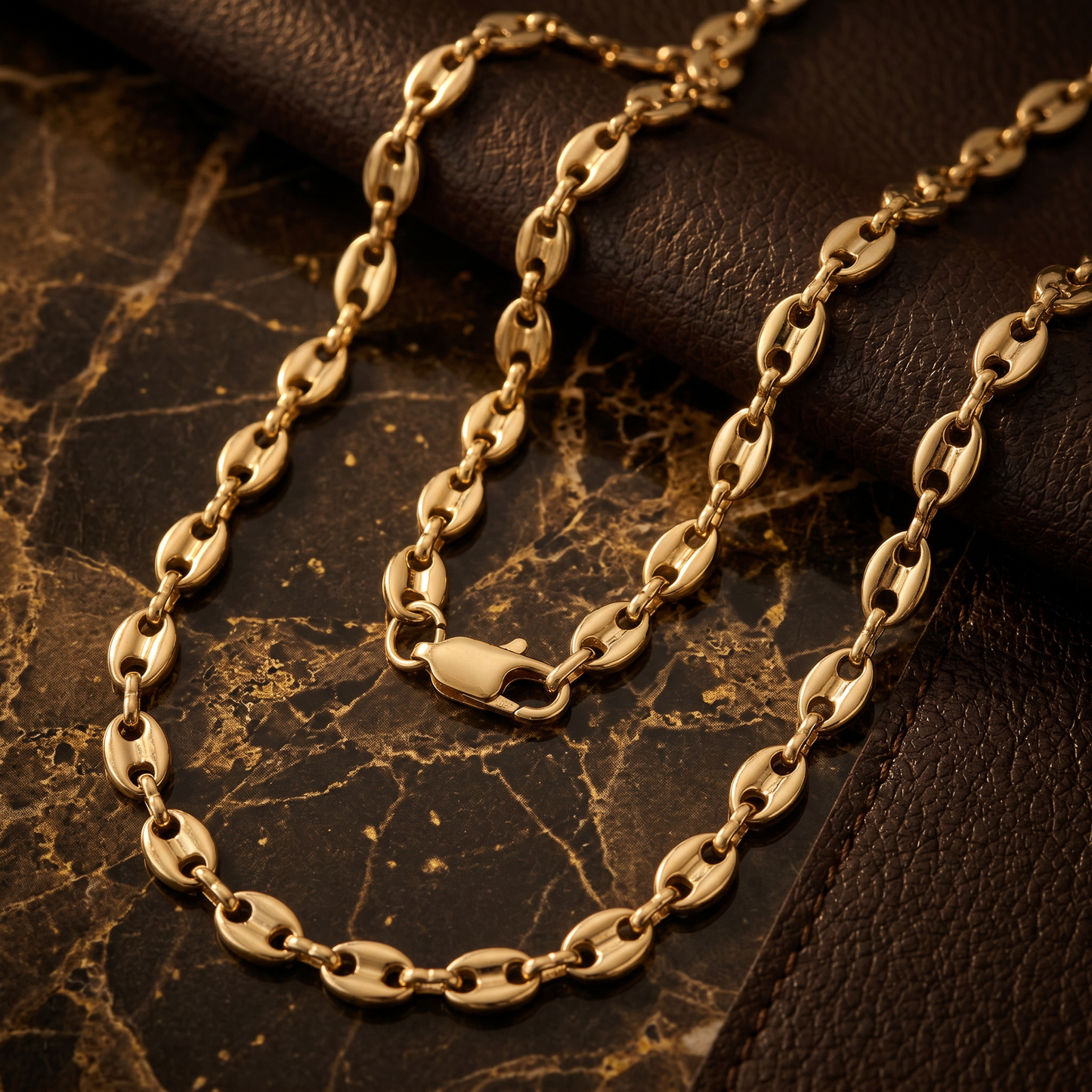 Cadena Eslabón Gucci Oro Laminado 18K